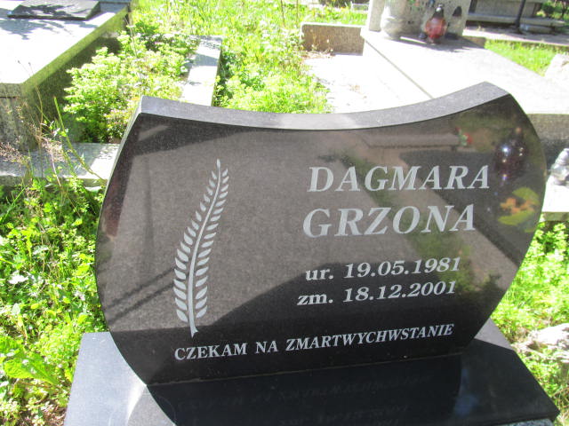 Dagmara Dominika GRZONA 1981 Szklarska Poręba - Grobonet - Wyszukiwarka osób pochowanych