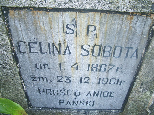 Celina SOBOTA 1867 Szklarska Poręba - Grobonet - Wyszukiwarka osób pochowanych