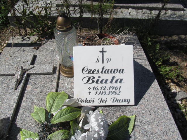 Czesława BIAŁA 1961 Szklarska Poręba - Grobonet - Wyszukiwarka osób pochowanych