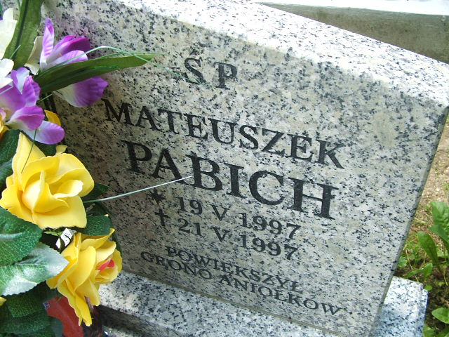 Mateusz PABICH 1997 Szklarska Poręba - Grobonet - Wyszukiwarka osób pochowanych