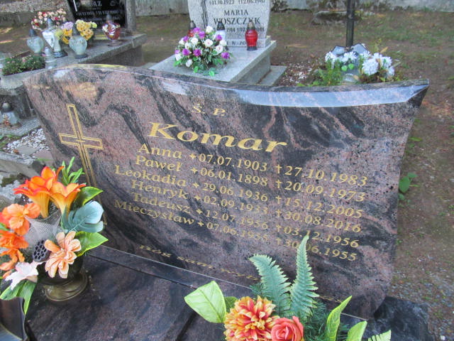 Mieczysław KOMAR 1955 Szklarska Poręba - Grobonet - Wyszukiwarka osób pochowanych