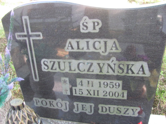 Alicja SZULCZYŃSKA 1959 Szklarska Poręba - Grobonet - Wyszukiwarka osób pochowanych